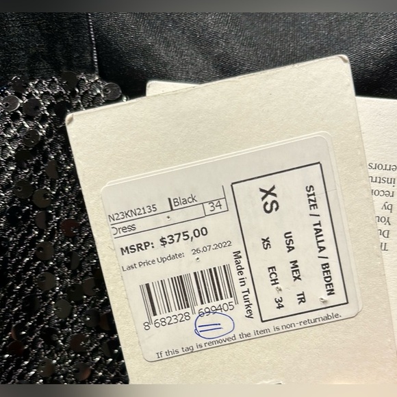 ⭐️⭐️ Nocturne Sequined Flowy Mini Dress NWT XS - Picture 12 of 12